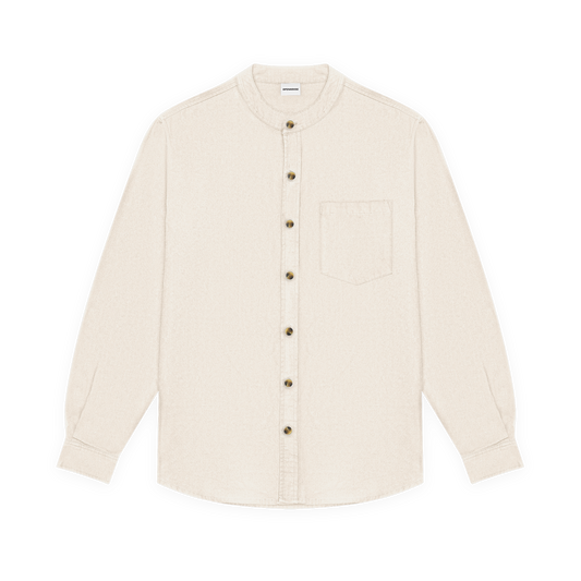 Monk Collar Button Down Shirt