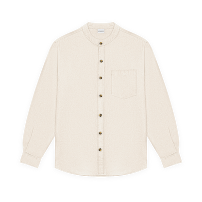 Monk Collar Button Down Shirt