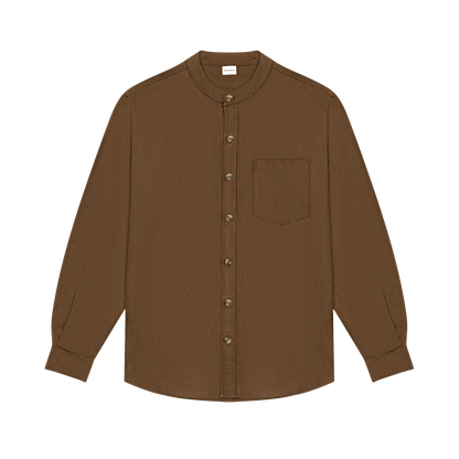 Monk Collar Button Down Shirt